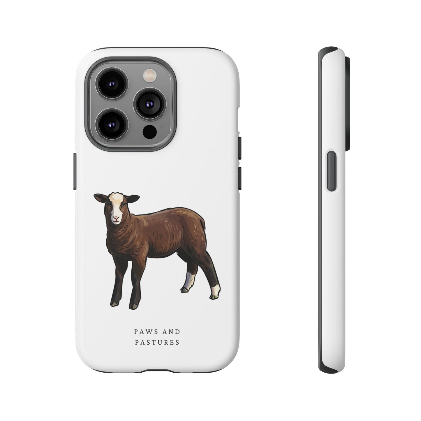 Zwartble Phone Case — Brown Sheep Illustration "Paws and Pastures"