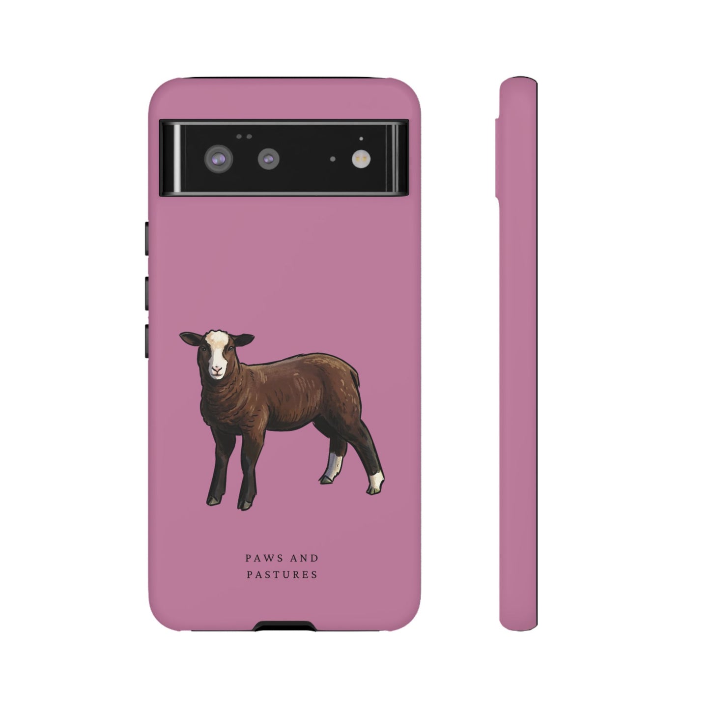 Zwartble Phone Case — Brown Sheep Illustration "Paws and Pastures"
