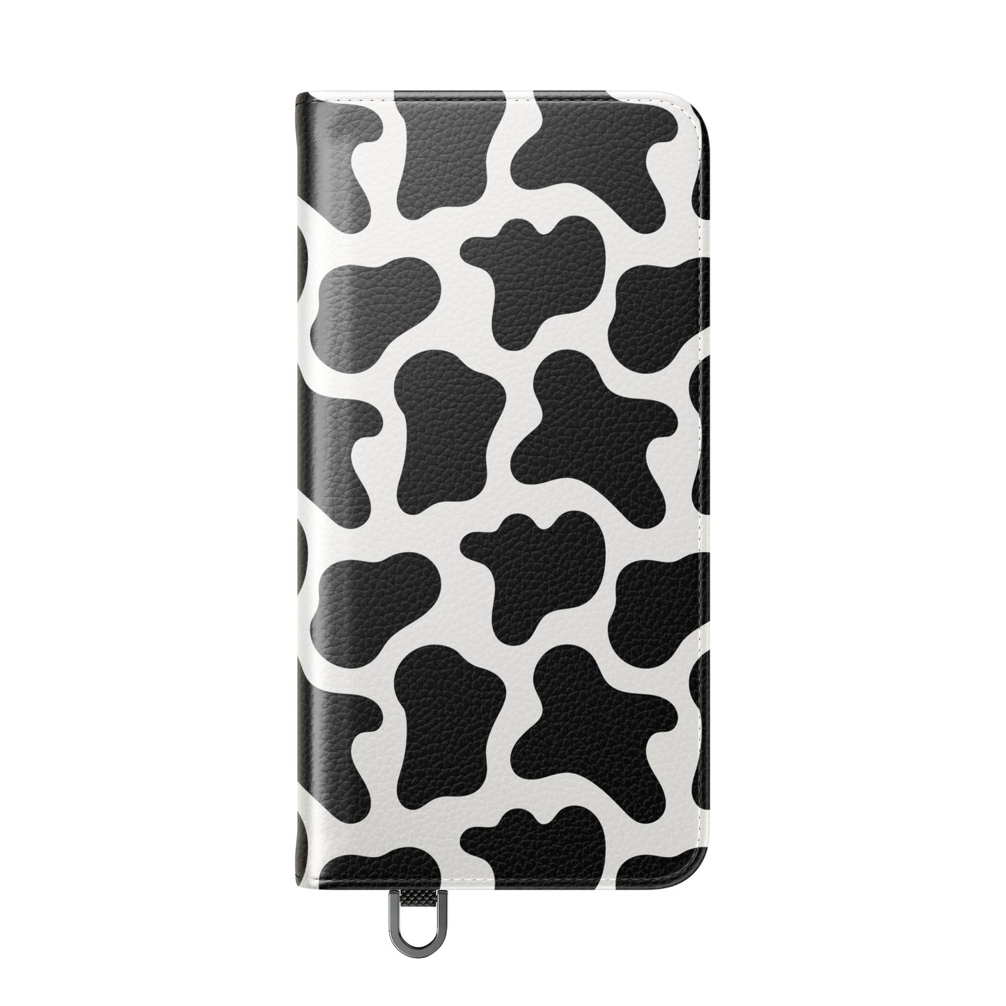 Cow Print Flip Phone Case — Black & White Wallet Flip Case