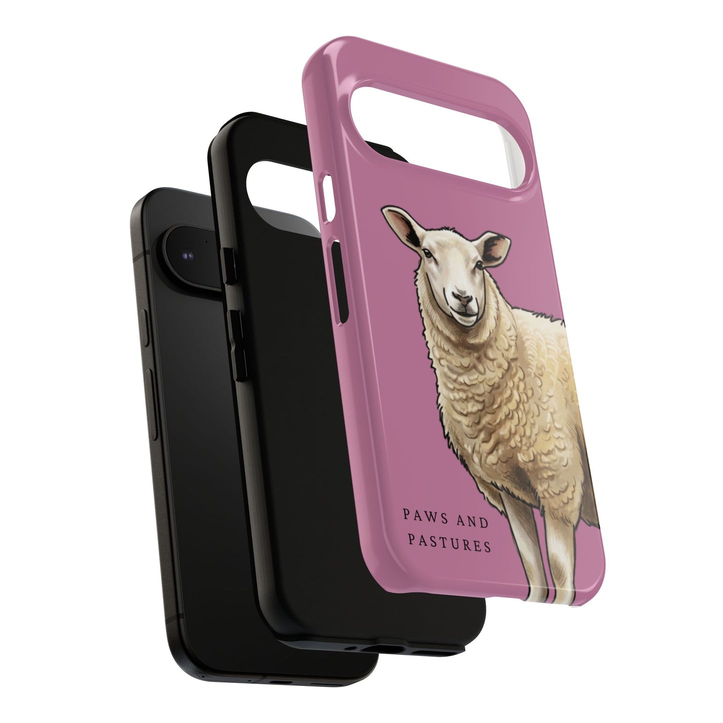 Pink Sheep Illustration Tough Phone Case