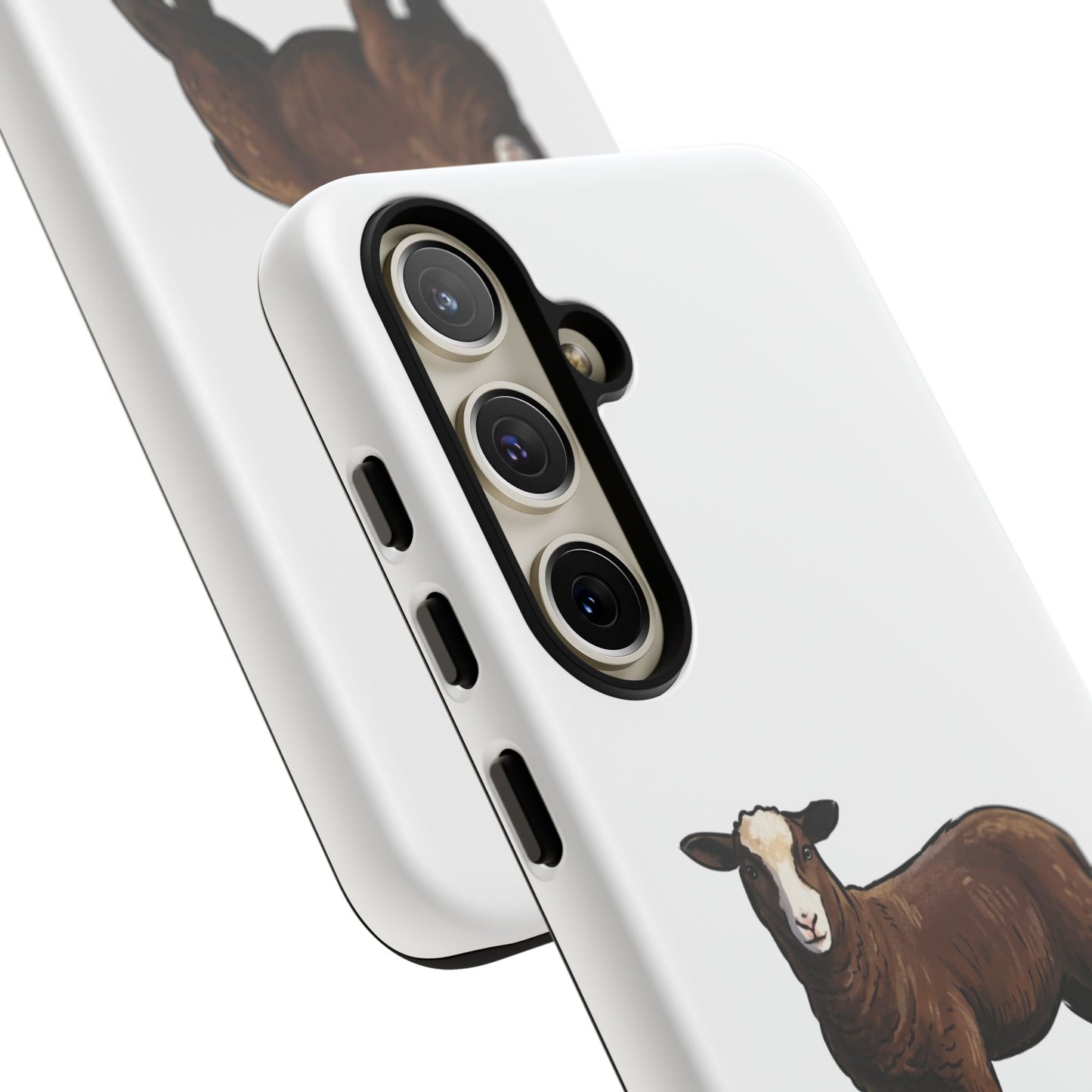 Zwartble Phone Case — Brown Sheep Illustration "Paws and Pastures"