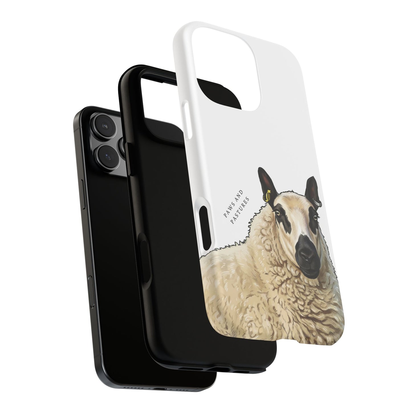 Kerry Hill Sheep Portrait Phone Case — Cute Farm Animal Phone Cover