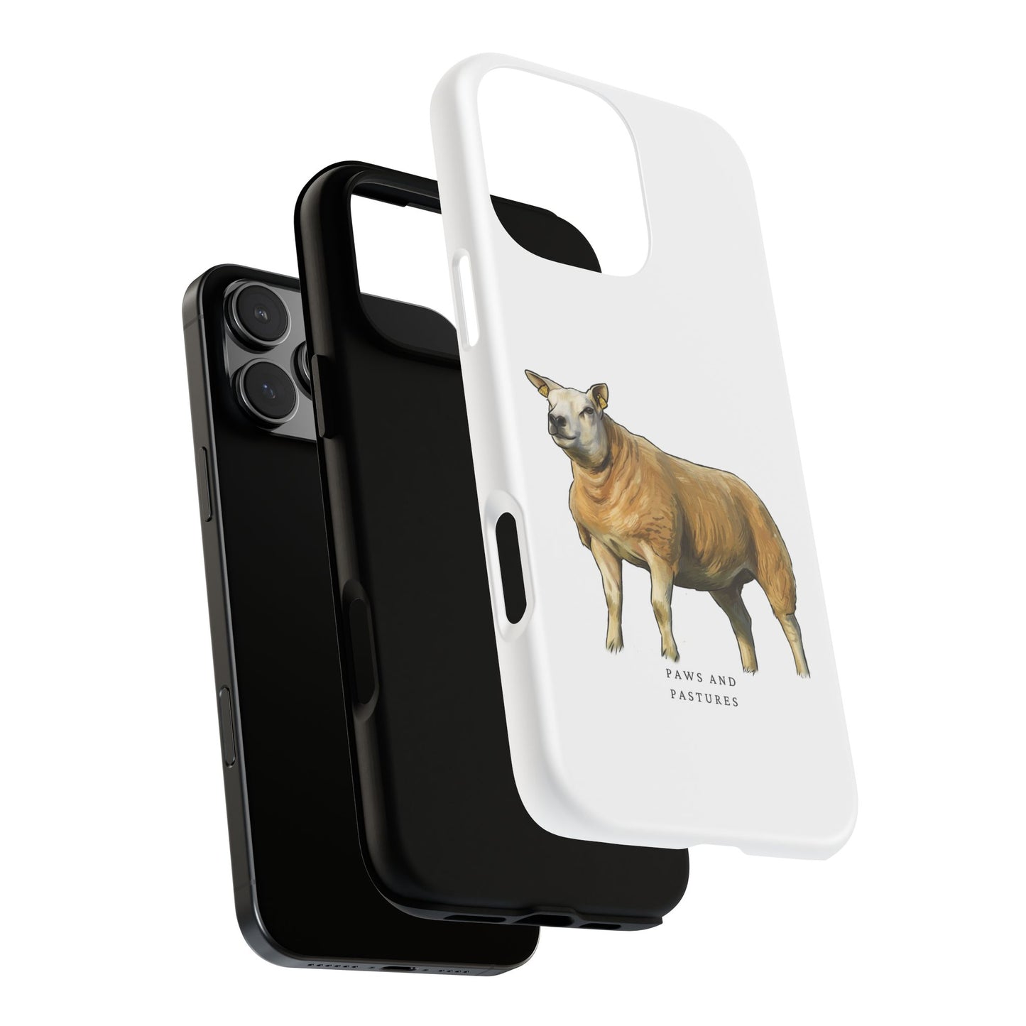 Texel Sheep Illustration Phone Case — "Paws and Pastures" Protective iPhone Cover
