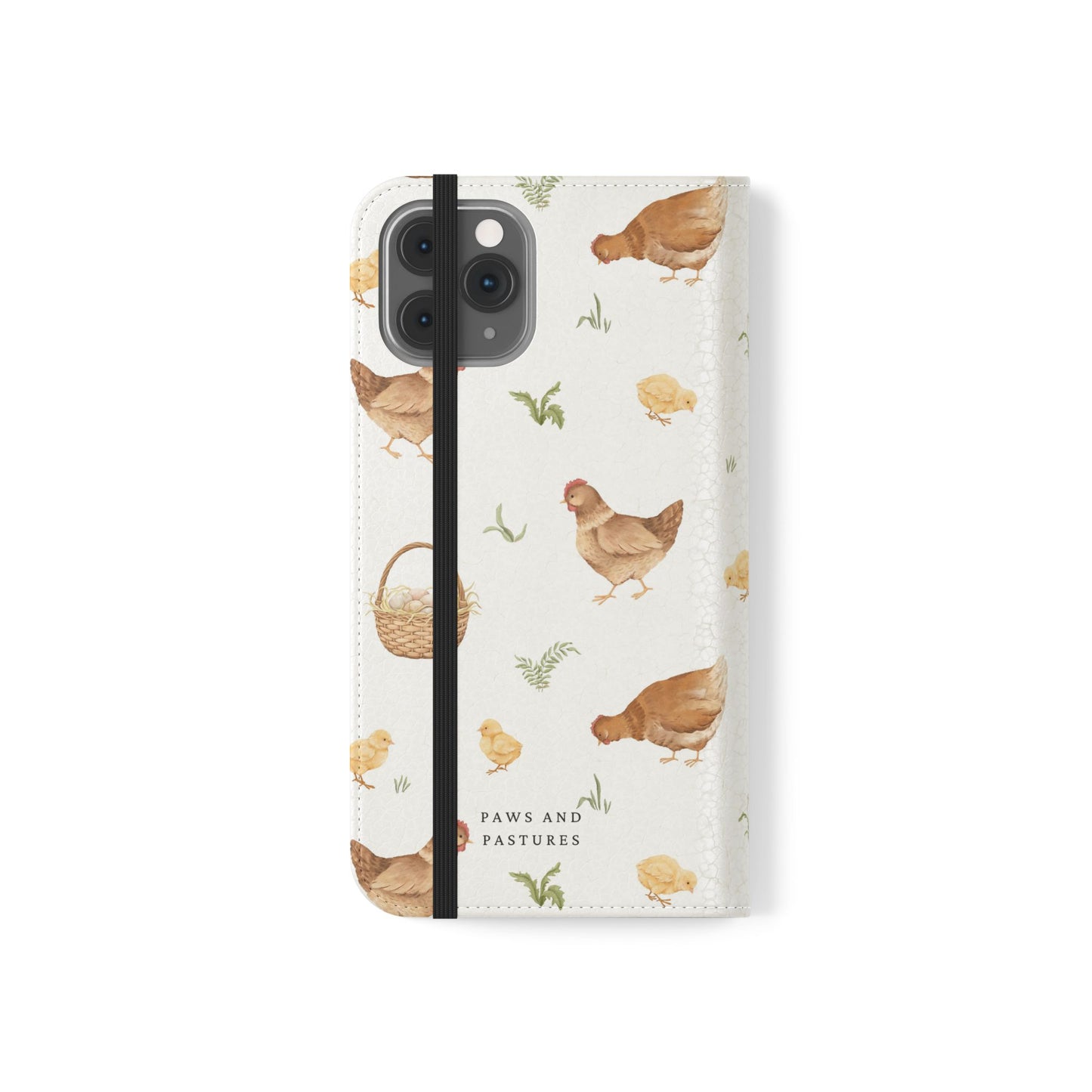 Flip Case – Watercolor Chickens & Baskets Phone Wallet Case