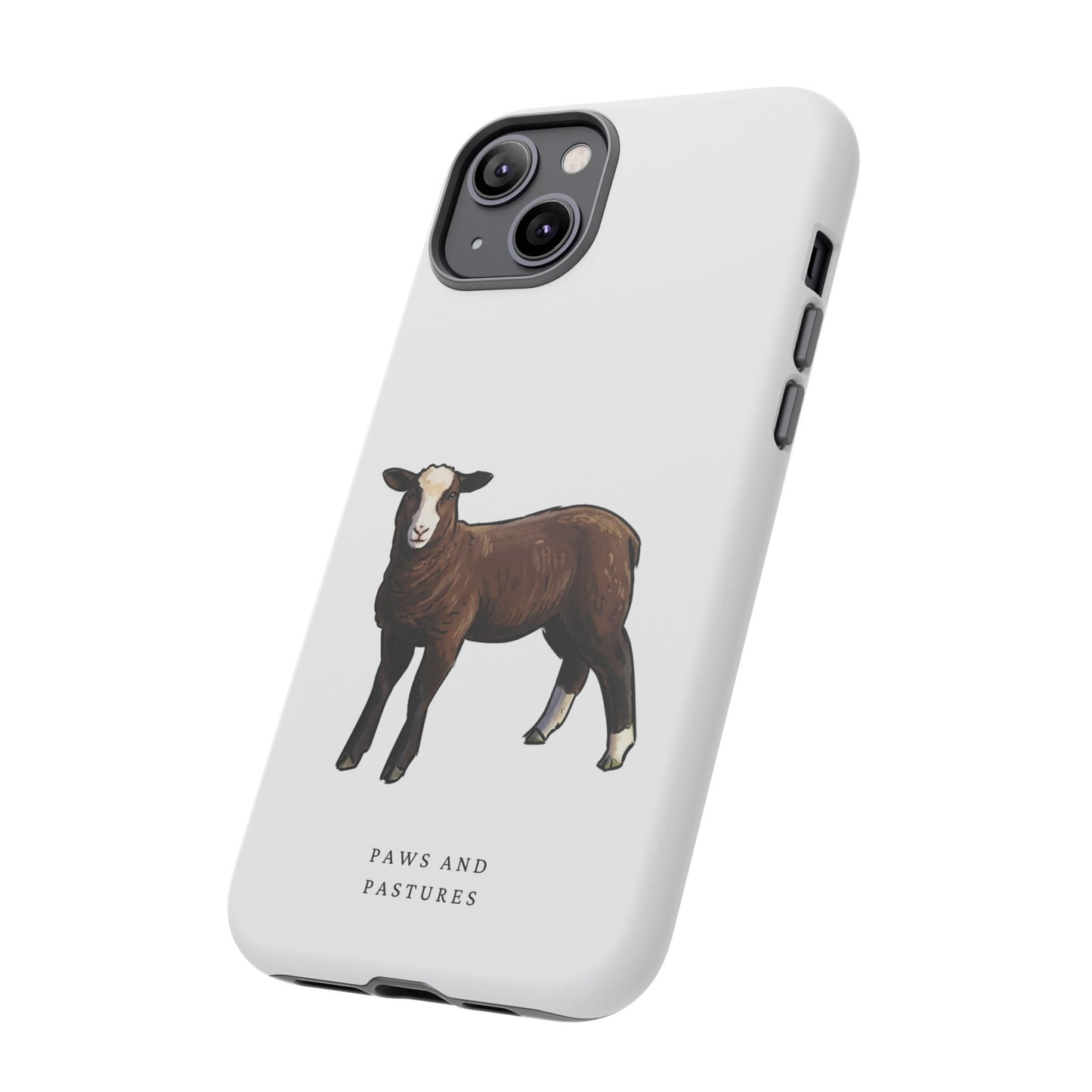 Zwartble Phone Case — Brown Sheep Illustration "Paws and Pastures"