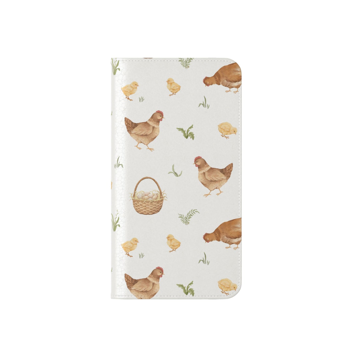 Flip Case – Watercolor Chickens & Baskets Phone Wallet Case