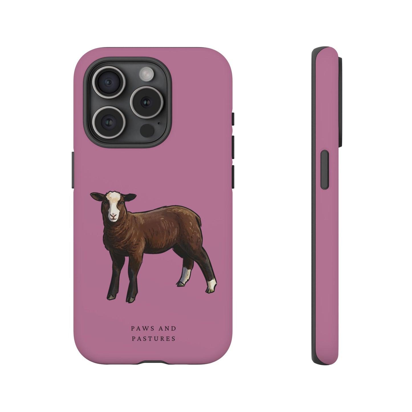 Zwartble Phone Case — Brown Sheep Illustration "Paws and Pastures"
