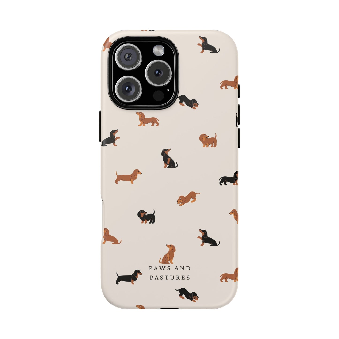 Dachshund Pattern Phone Case — Cute Wiener Dog Protective Cover
