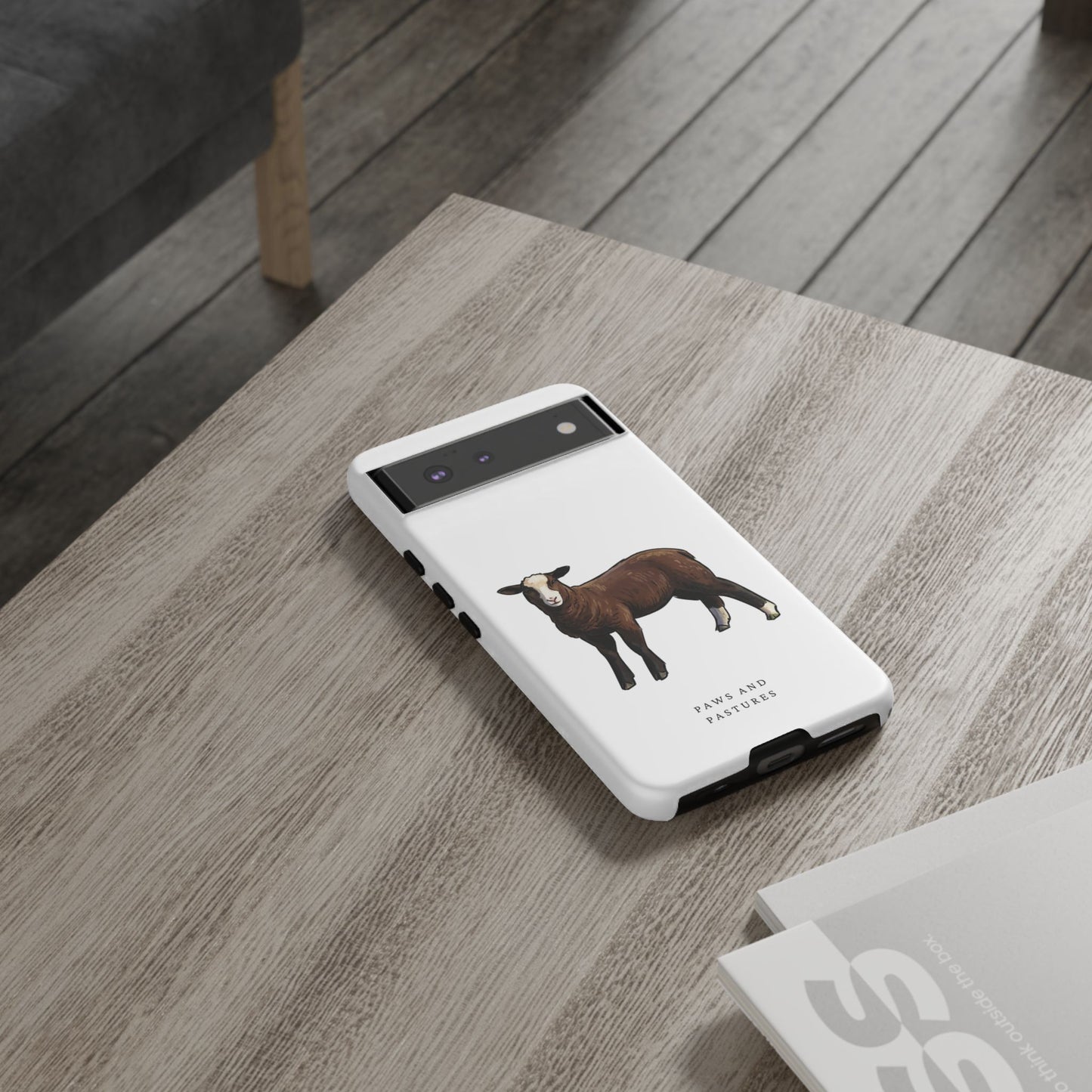 Zwartble Phone Case — Brown Sheep Illustration "Paws and Pastures"