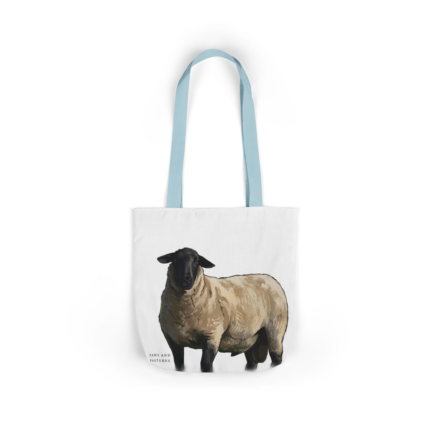 Suffolk Sheep Illustration Canvas Tote Bag – Country Farm Animal Market Tote