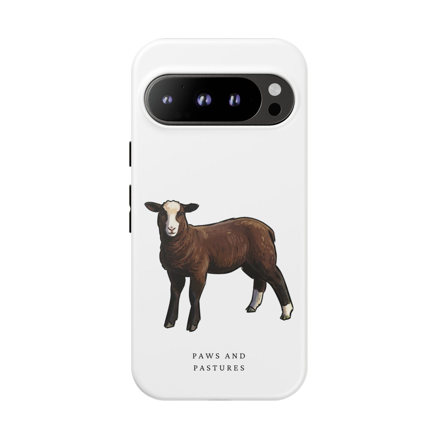 Zwartble Phone Case — Brown Sheep Illustration "Paws and Pastures"