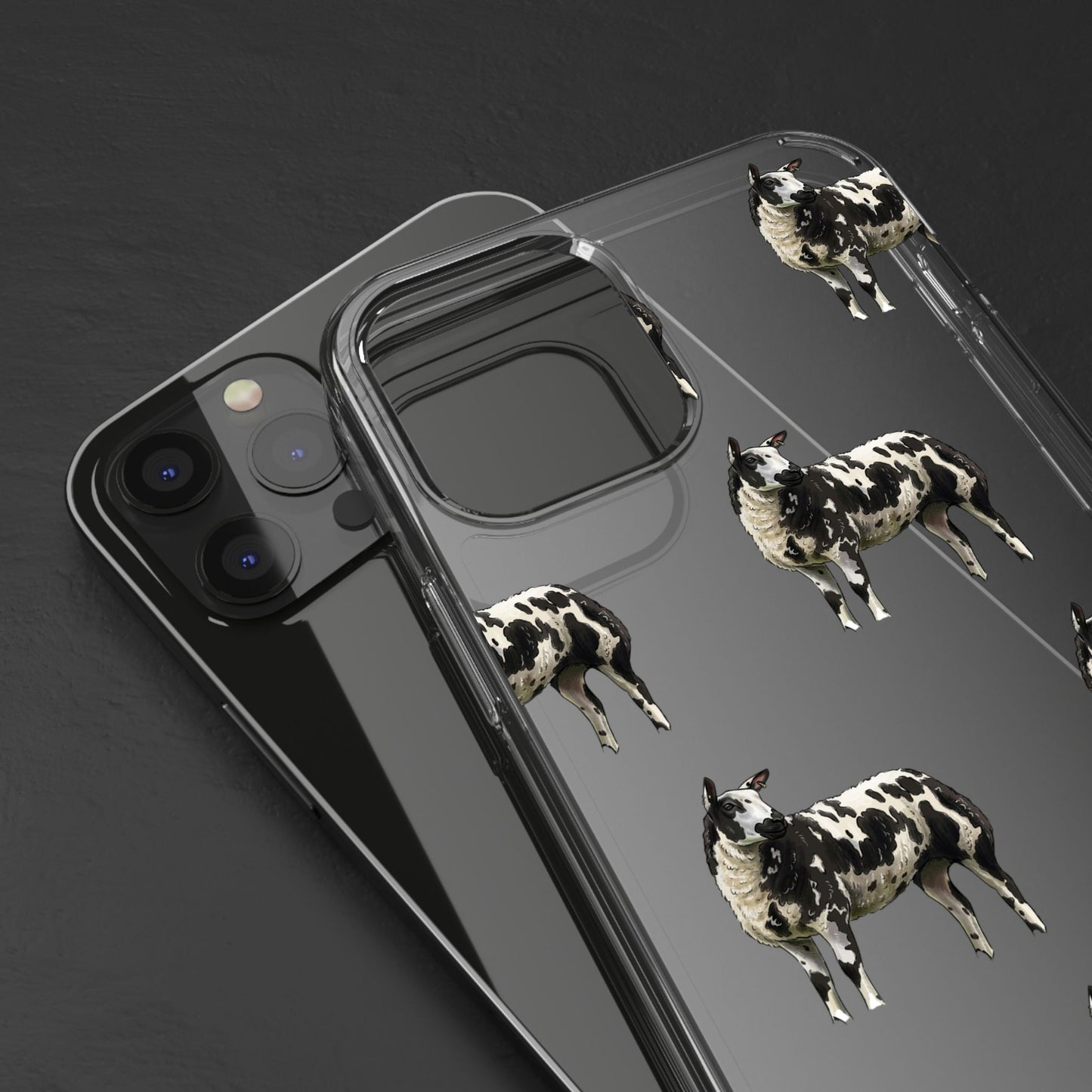 Dutch Spotted Sheep Pattern iPhone Clear Case