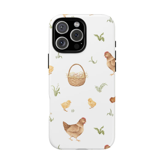 Chicken Pattern Phone Case — Durable Tough Case for Farm Lovers
