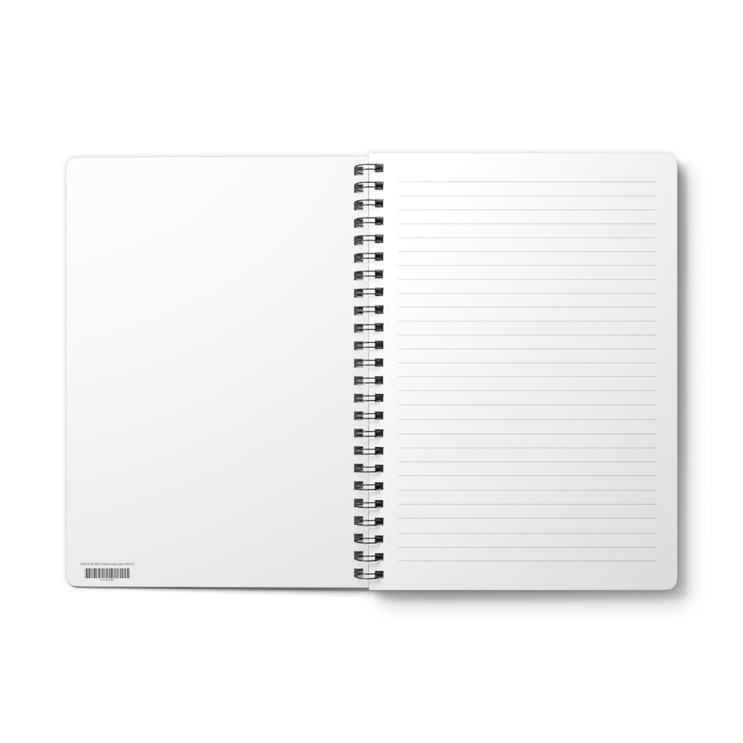 Grey Dutch Spotted Sheep A5 Spiral Notebook — Black & White Lamb Illustration (“Paws and Pastures”)