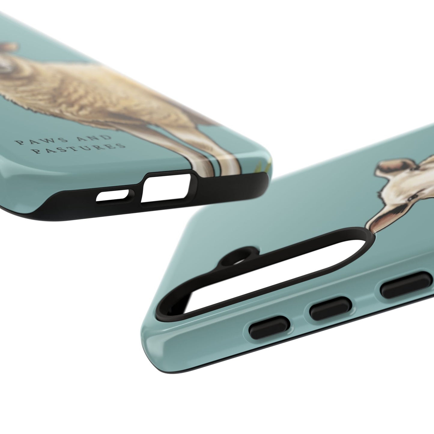 Teal Sheep Illustration Tough Phone Case
