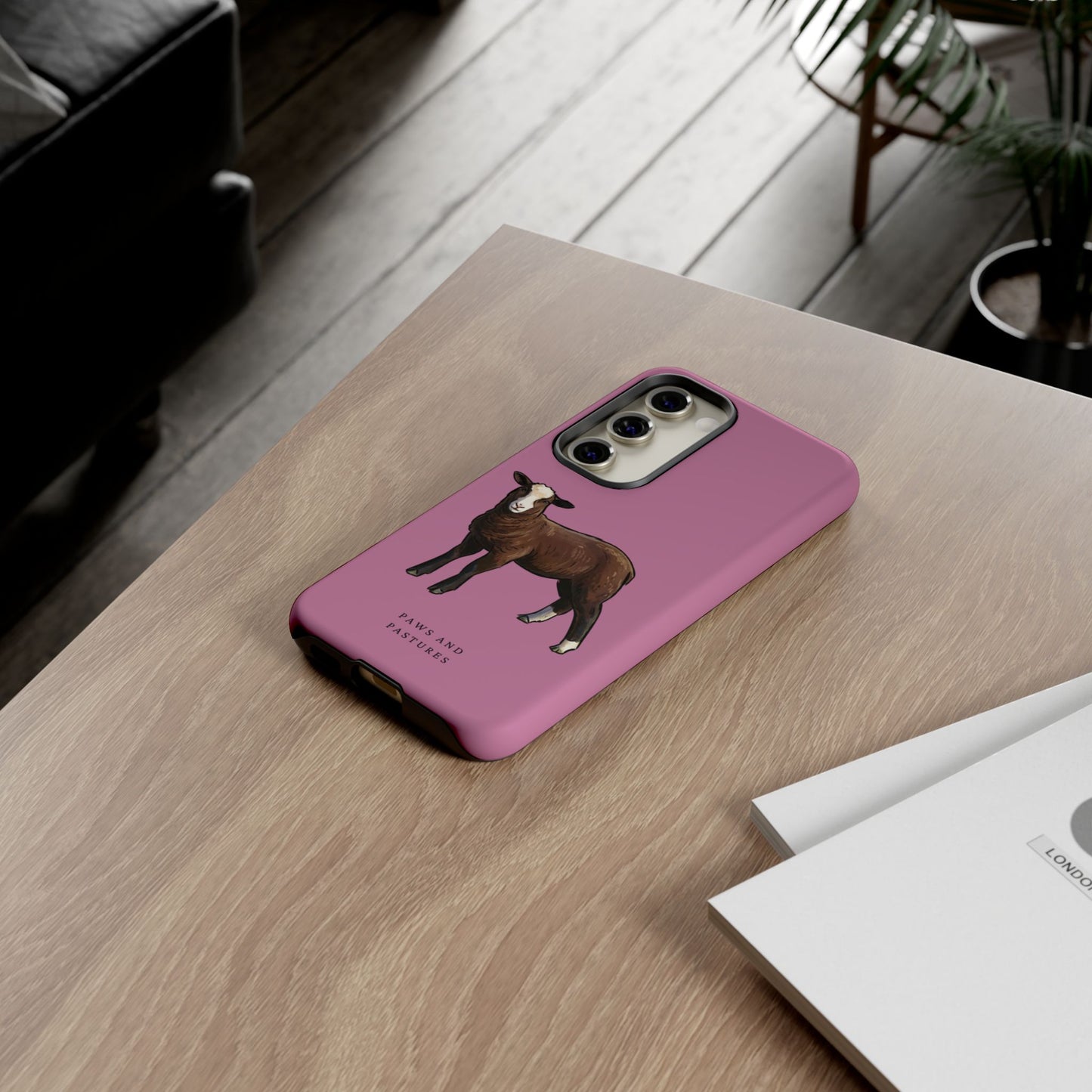 Zwartble Phone Case — Brown Sheep Illustration "Paws and Pastures"