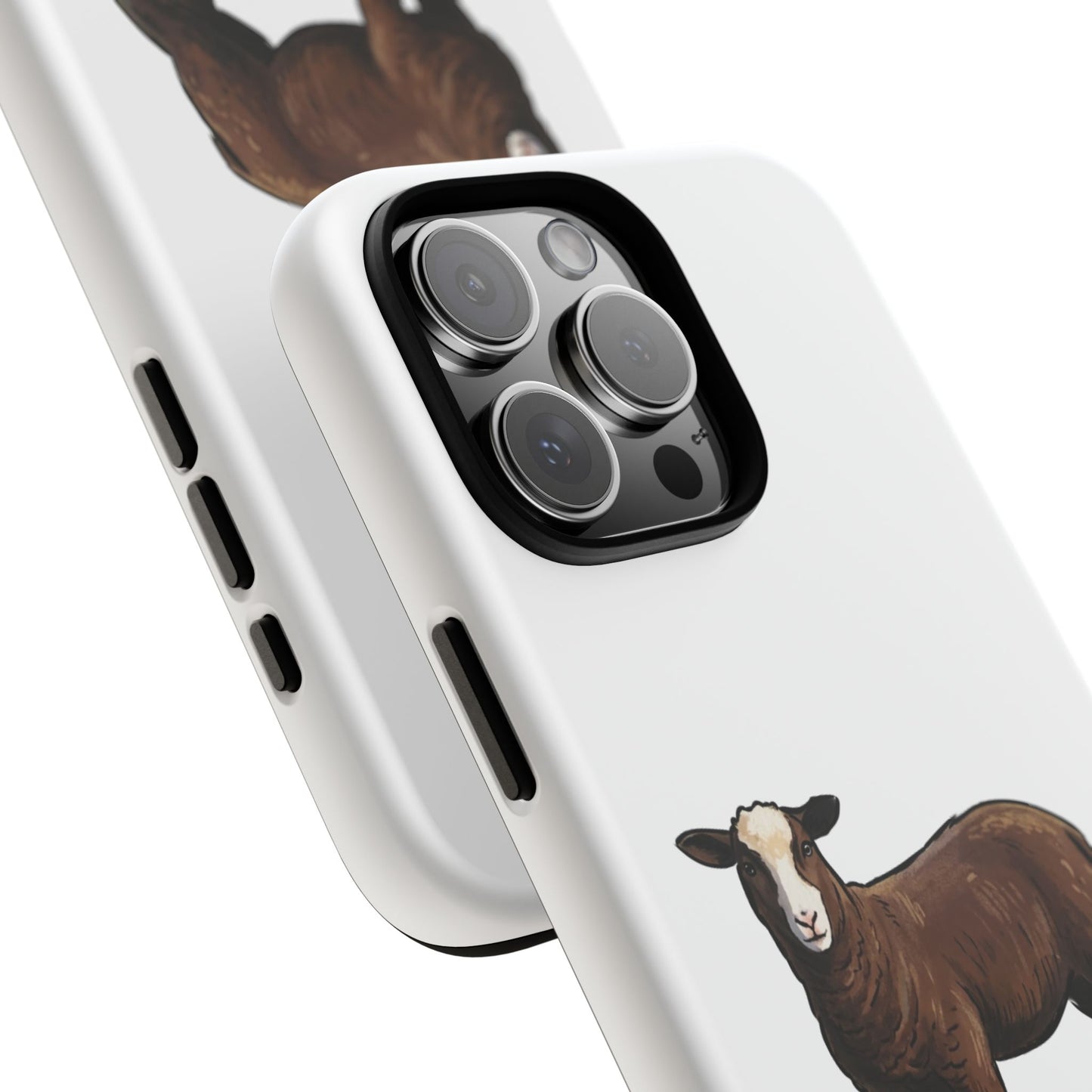 Zwartble Phone Case — Brown Sheep Illustration "Paws and Pastures"