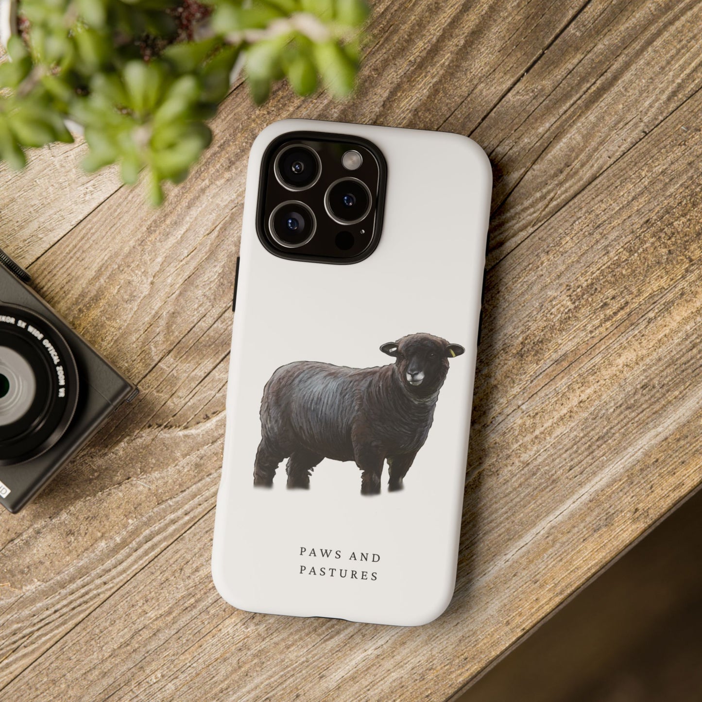 Coloured Ryeland Sheep Phone Case - 'Paws and Pastures' Protective Tough Phone Cover