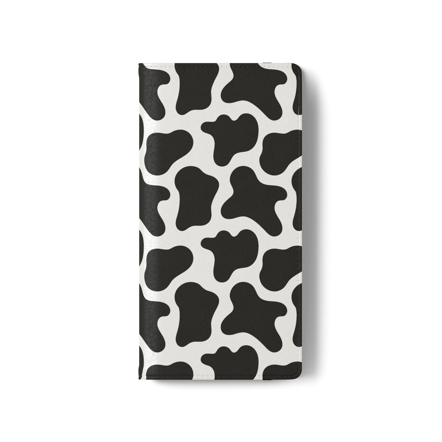 Cow Print Flip Phone Case — Black & White Wallet Flip Case