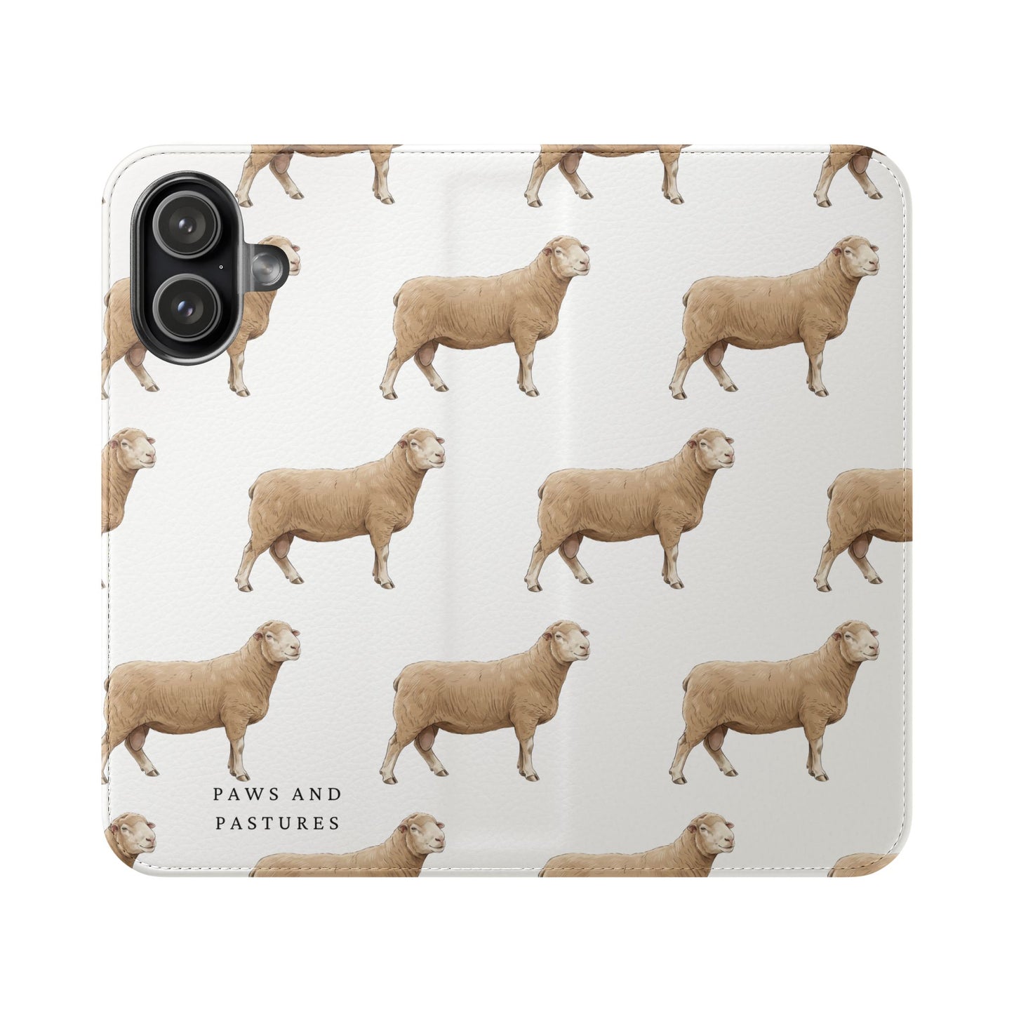Sheep Pattern iPhone Flip Case