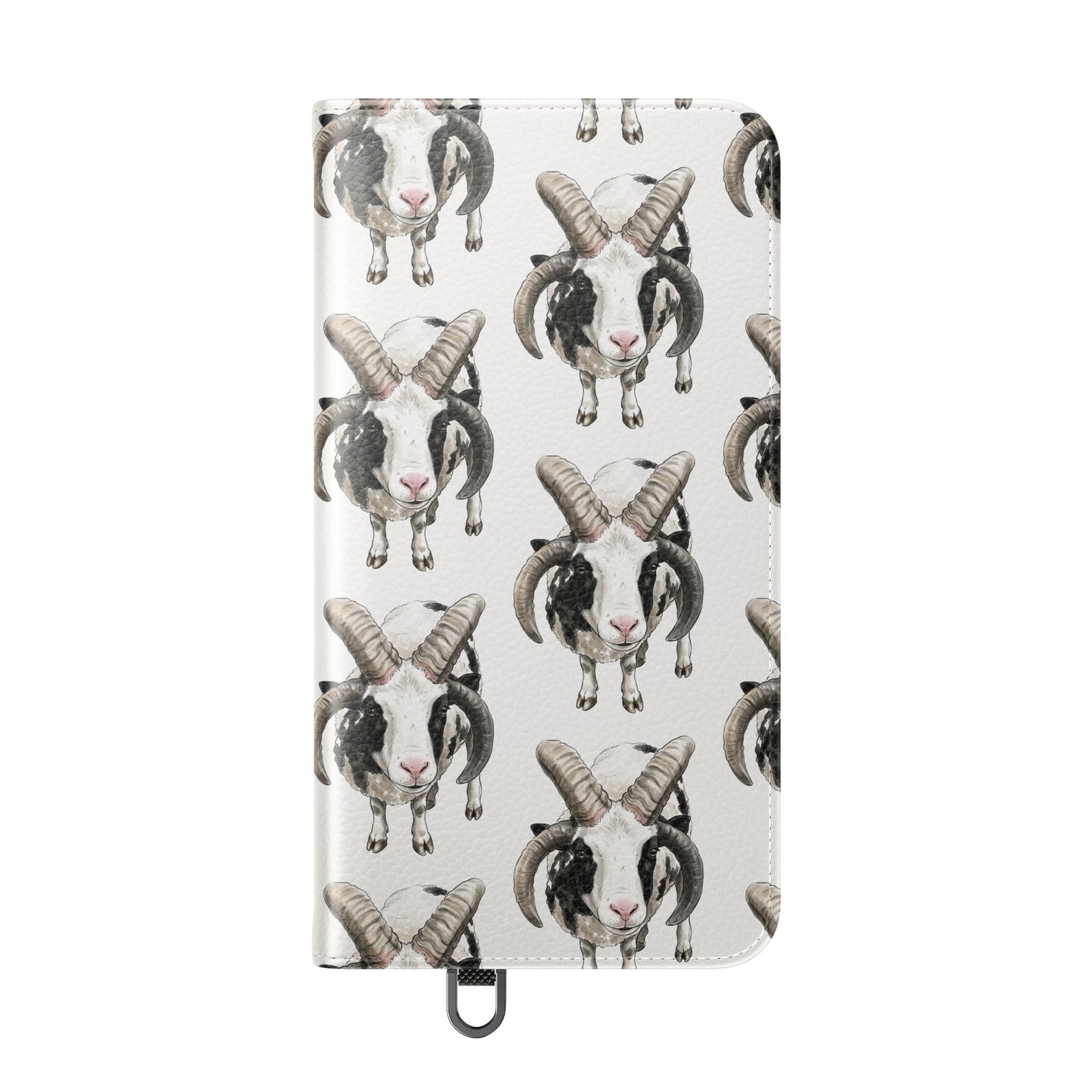Jacob Sheep Pattern Flip Phone Case — Cute Farm Animal Wallet Cover