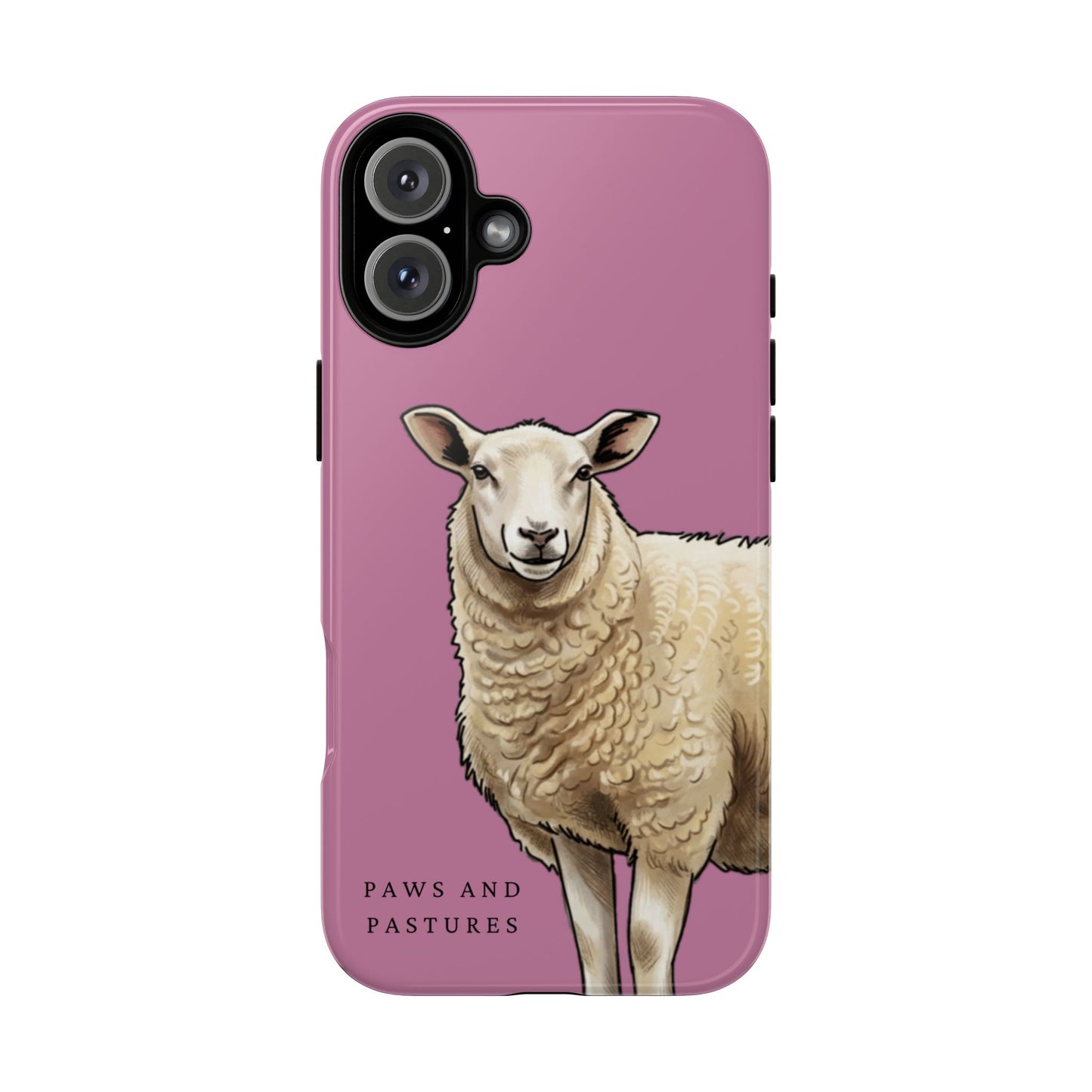 Pink Sheep Illustration Tough Phone Case