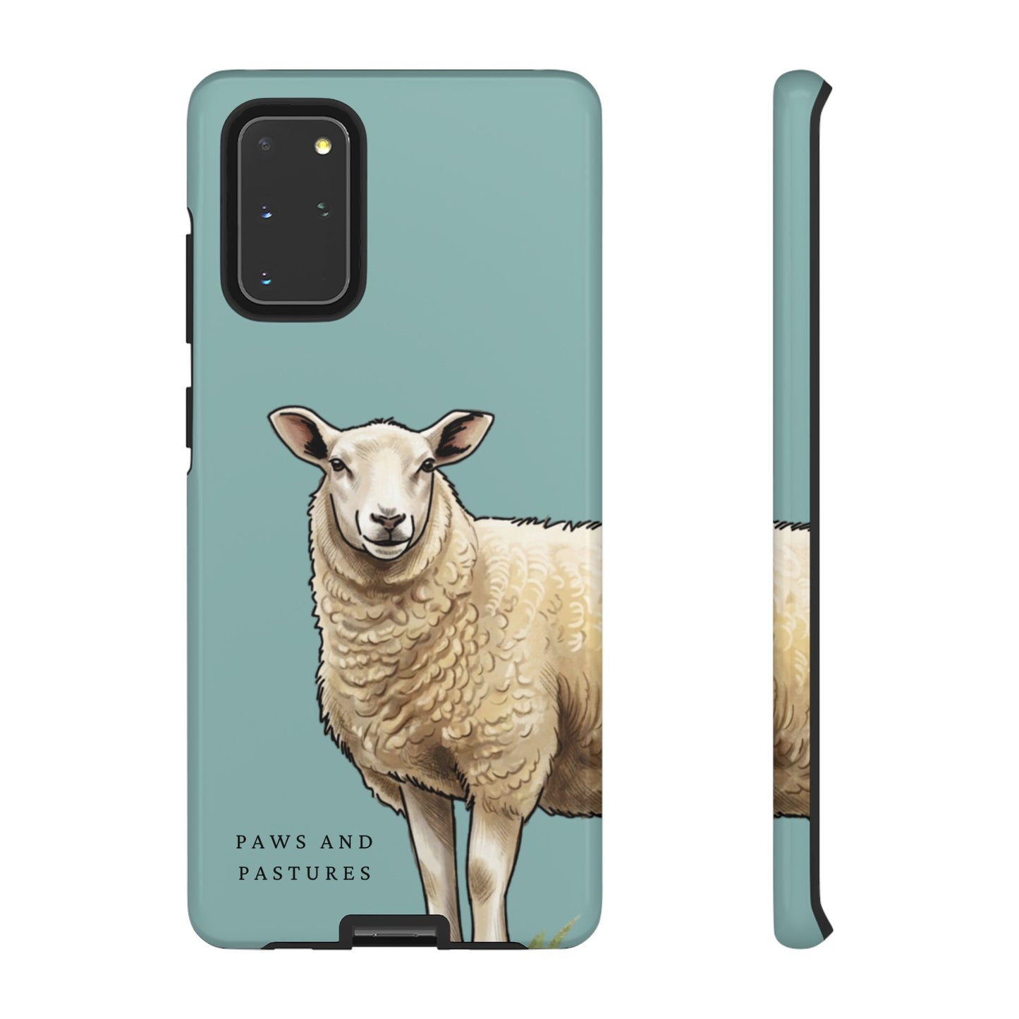 Teal Sheep Illustration Tough Phone Case