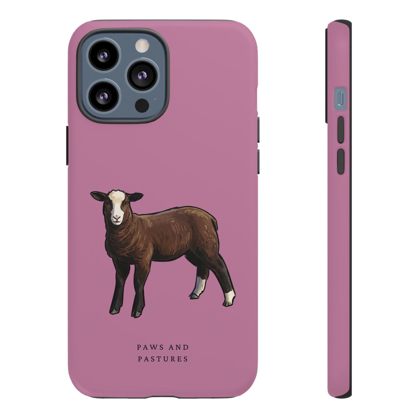 Zwartble Phone Case — Brown Sheep Illustration "Paws and Pastures"