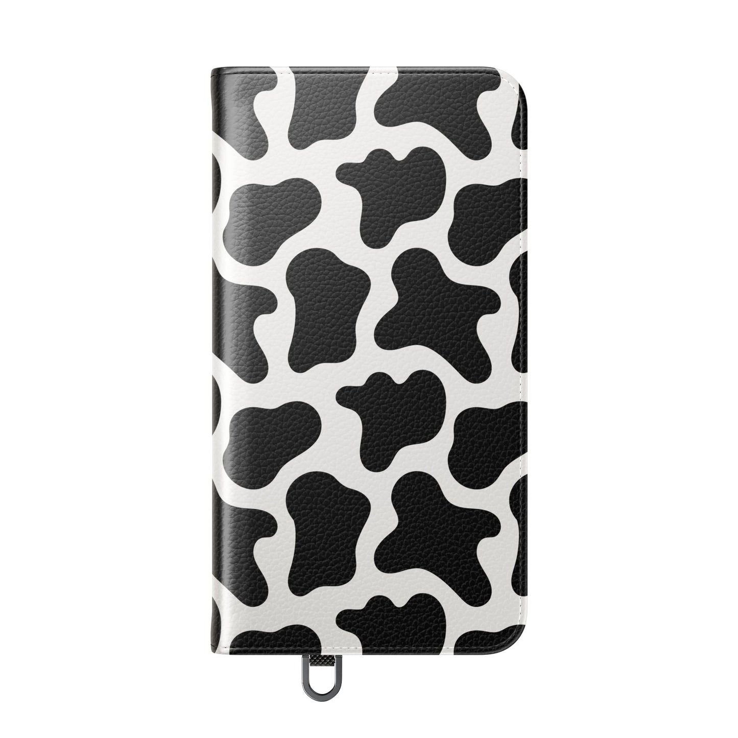 Cow Print Flip Phone Case — Black & White Wallet Flip Case
