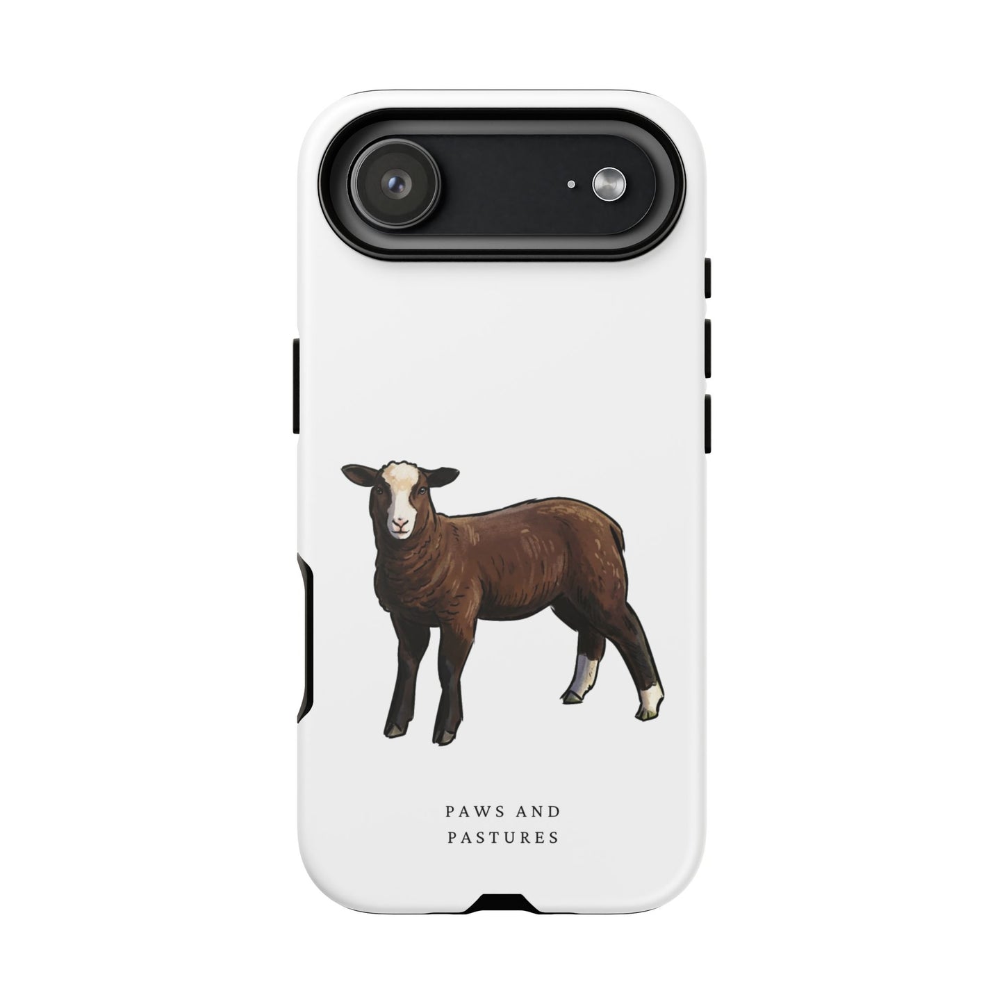 Zwartble Phone Case — Brown Sheep Illustration "Paws and Pastures"