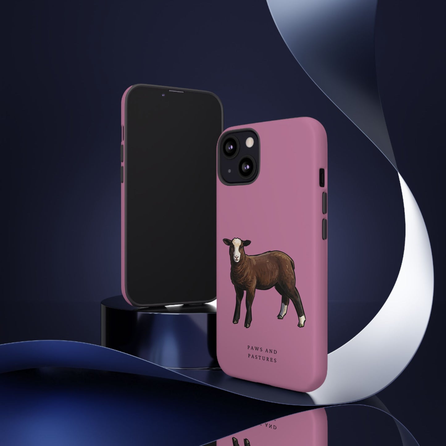 Zwartble Phone Case — Brown Sheep Illustration "Paws and Pastures"