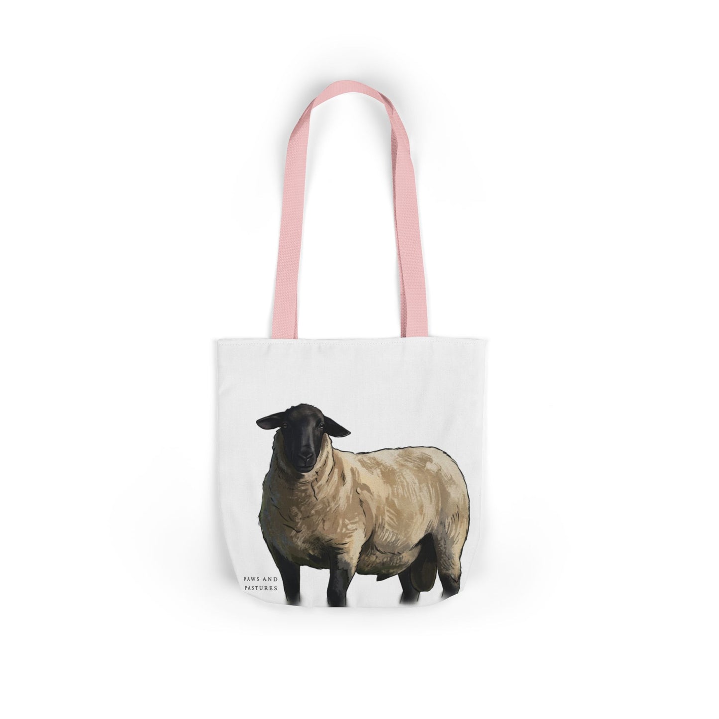 Suffolk Sheep Illustration Canvas Tote Bag – Country Farm Animal Market Tote