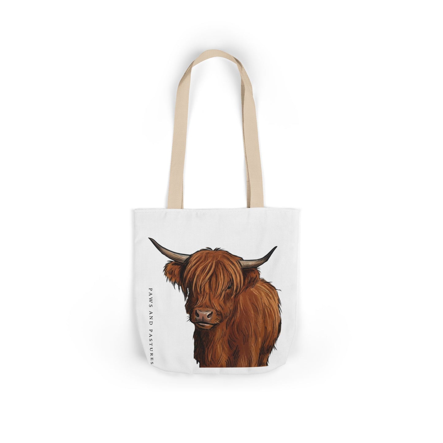 Highland Cow Canvas Tote Bag