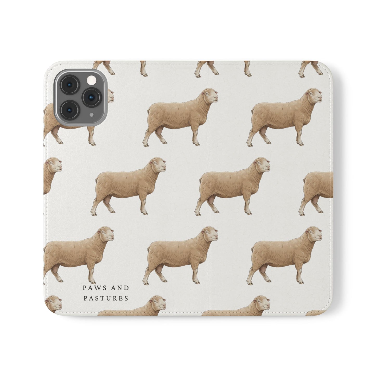 Sheep Pattern iPhone Flip Case