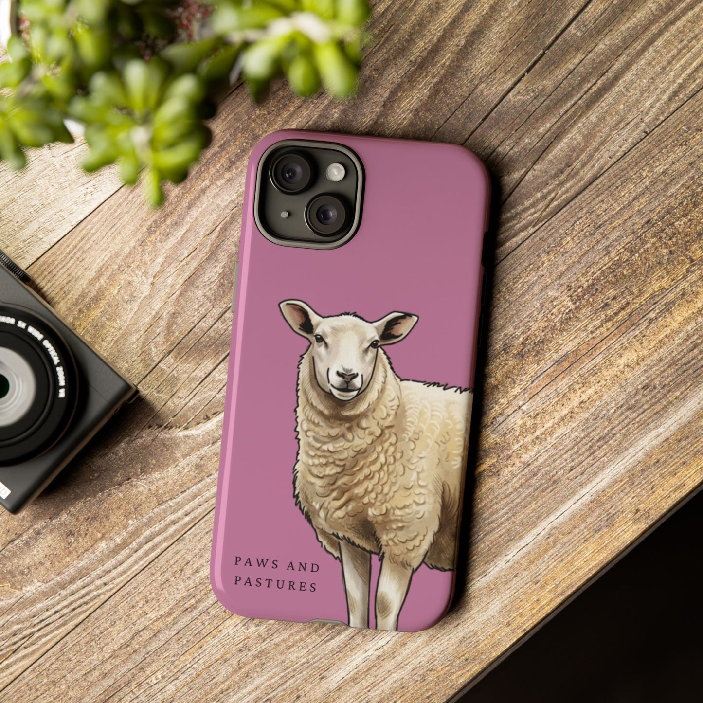 Pink Sheep Illustration Tough Phone Case