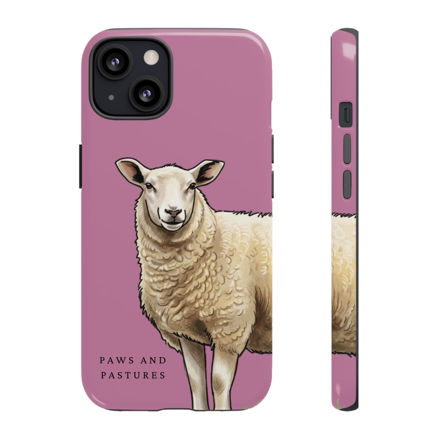 Pink Sheep Illustration Tough Phone Case