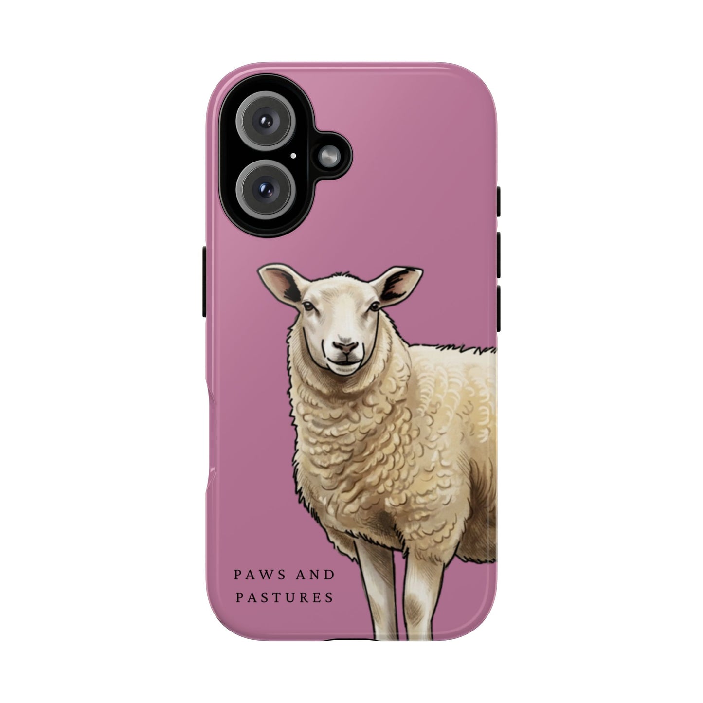 Pink Sheep Illustration Tough Phone Case