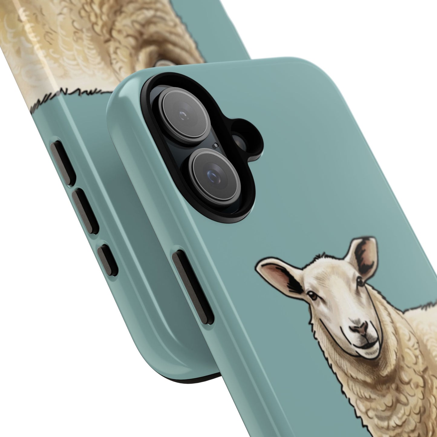 Teal Sheep Illustration Tough Phone Case