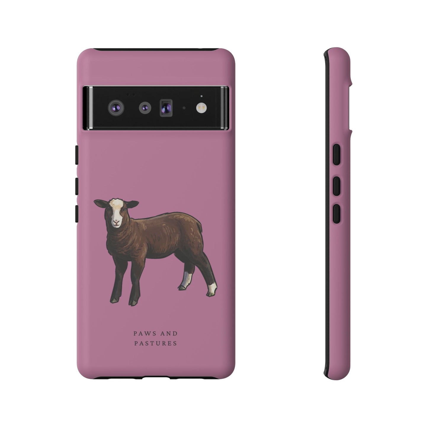 Zwartble Phone Case — Brown Sheep Illustration "Paws and Pastures"