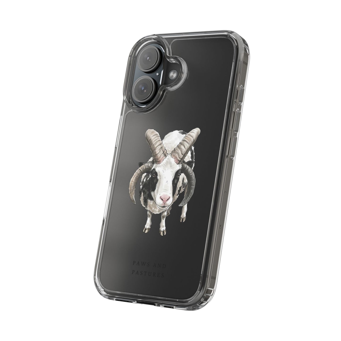 Jacob Sheep Clear Phone Case — Cute Goat Illustration Clear Case for Sheep Lovers
