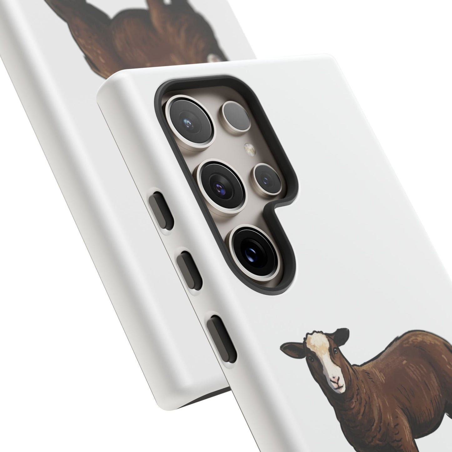 Zwartble Phone Case — Brown Sheep Illustration "Paws and Pastures"