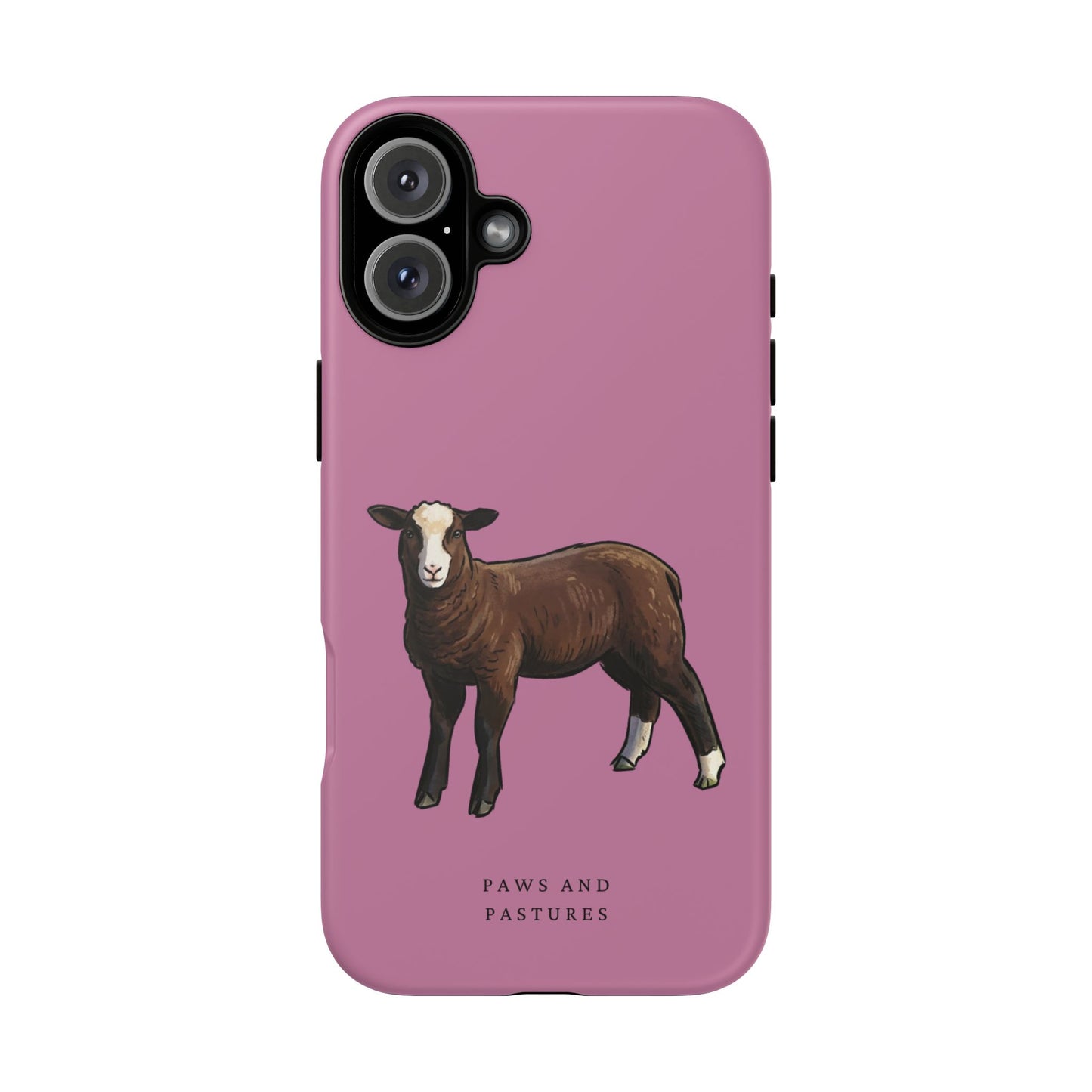 Zwartble Phone Case — Brown Sheep Illustration "Paws and Pastures"