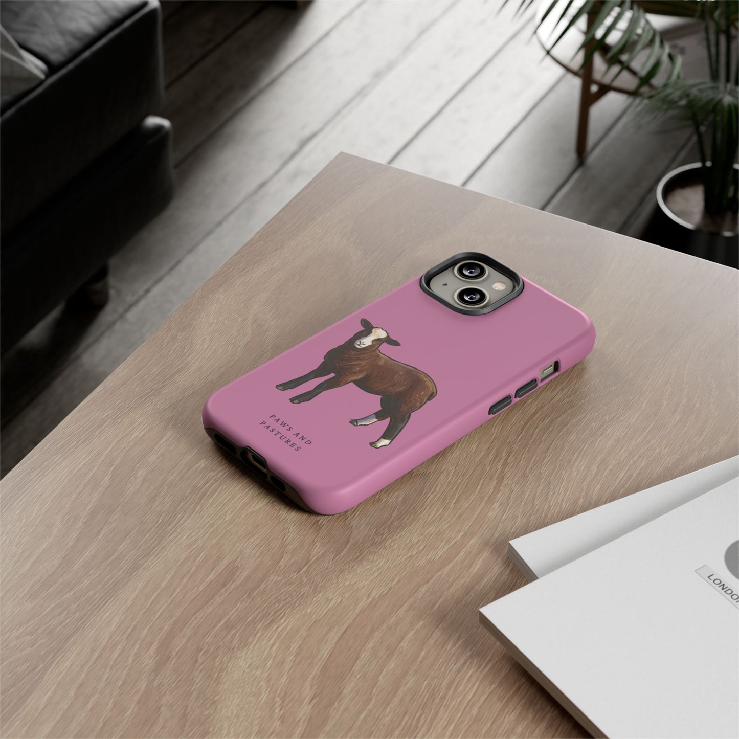 Zwartble Phone Case — Brown Sheep Illustration "Paws and Pastures"