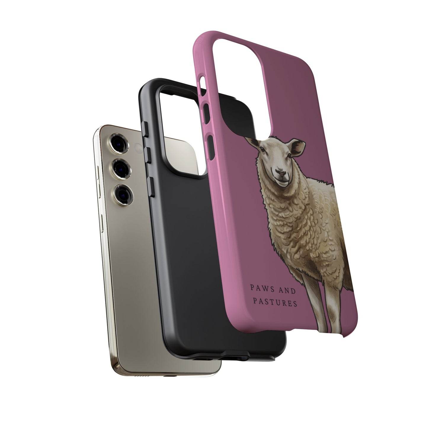 Pink Sheep Illustration Tough Phone Case