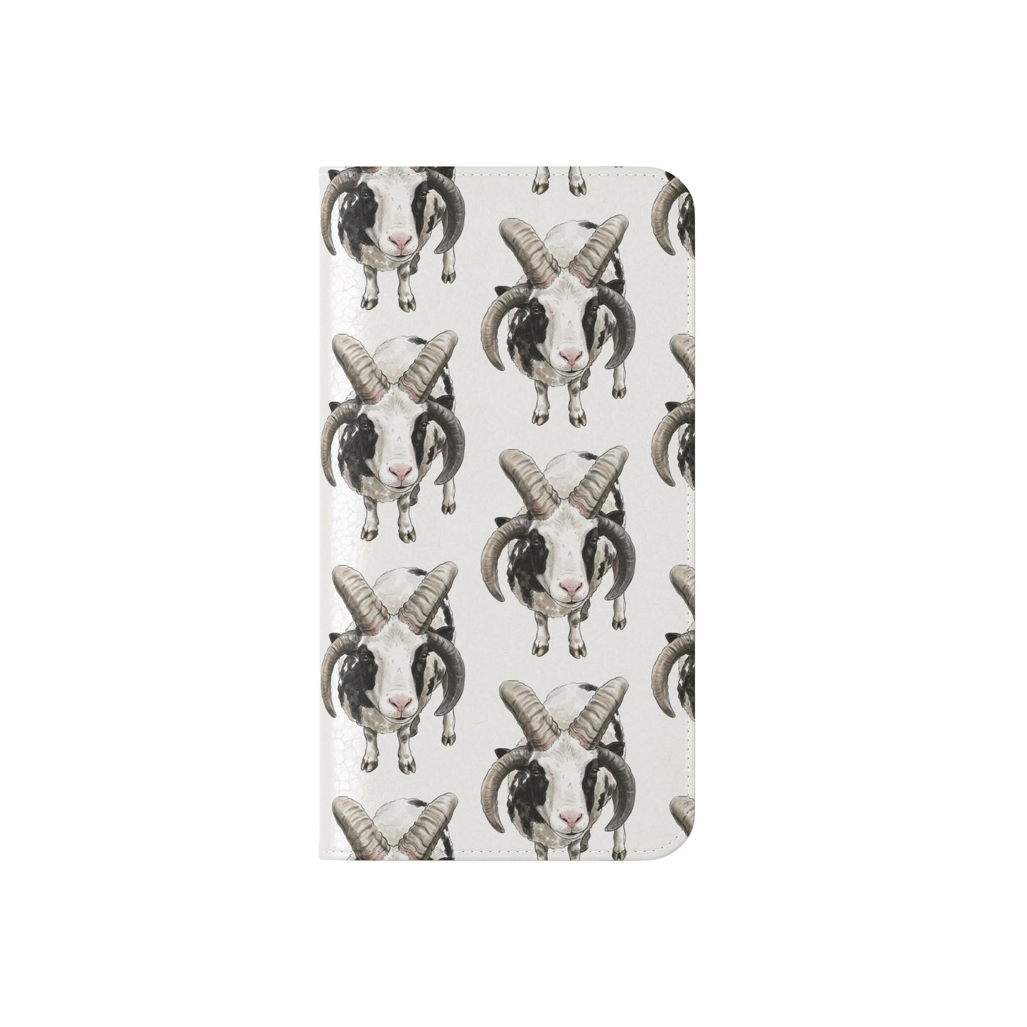 Jacob Sheep Pattern Flip Phone Case — Cute Farm Animal Wallet Cover