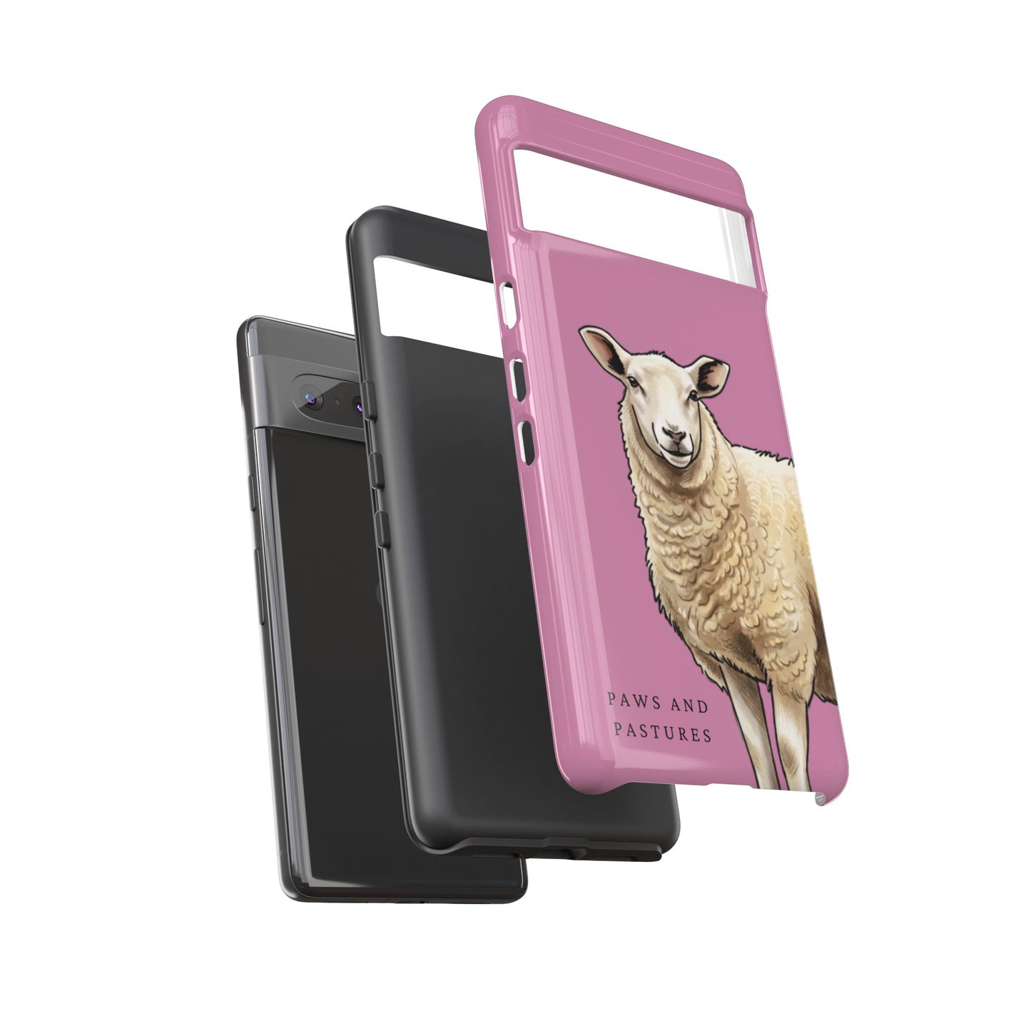 Pink Sheep Illustration Tough Phone Case