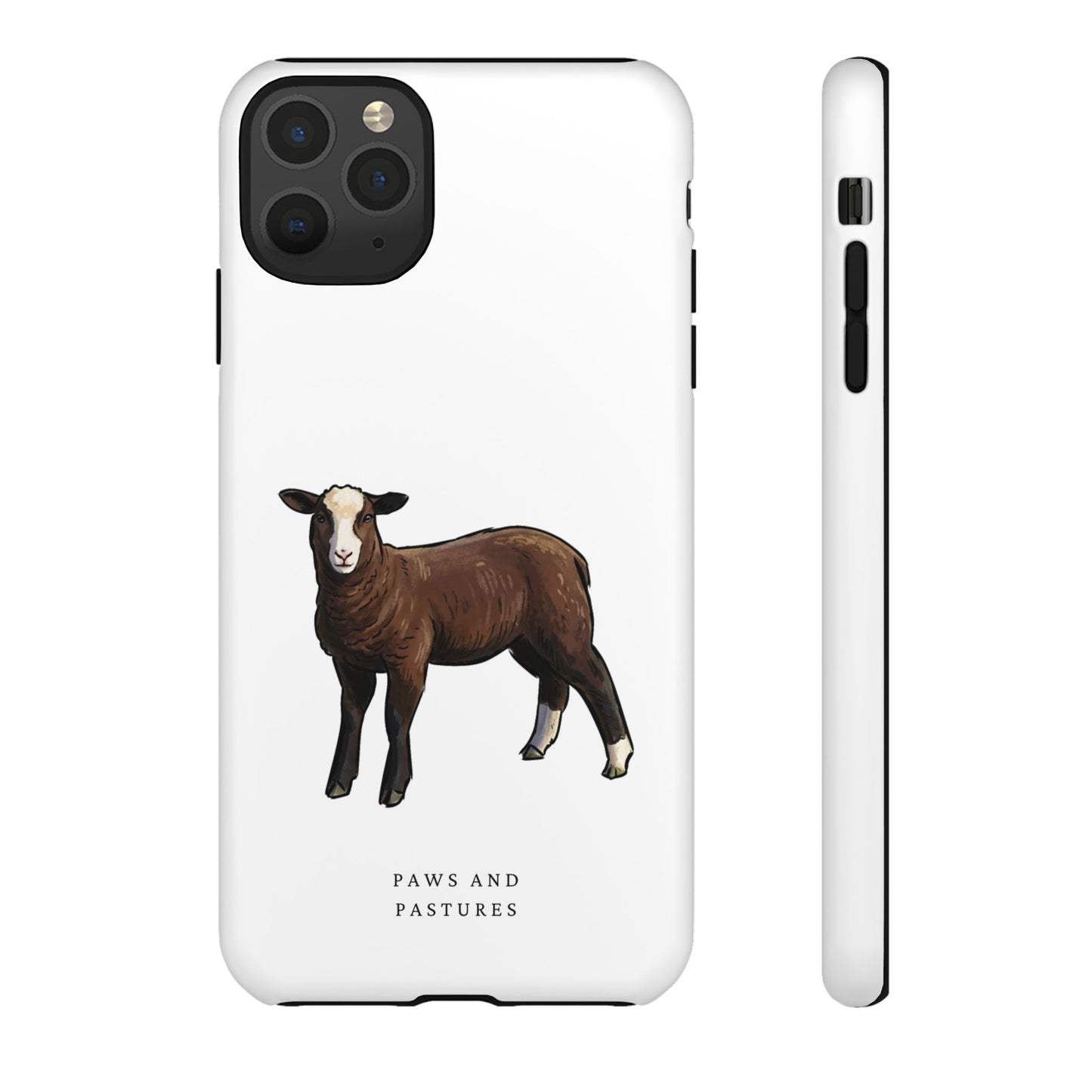 Zwartble Phone Case — Brown Sheep Illustration "Paws and Pastures"