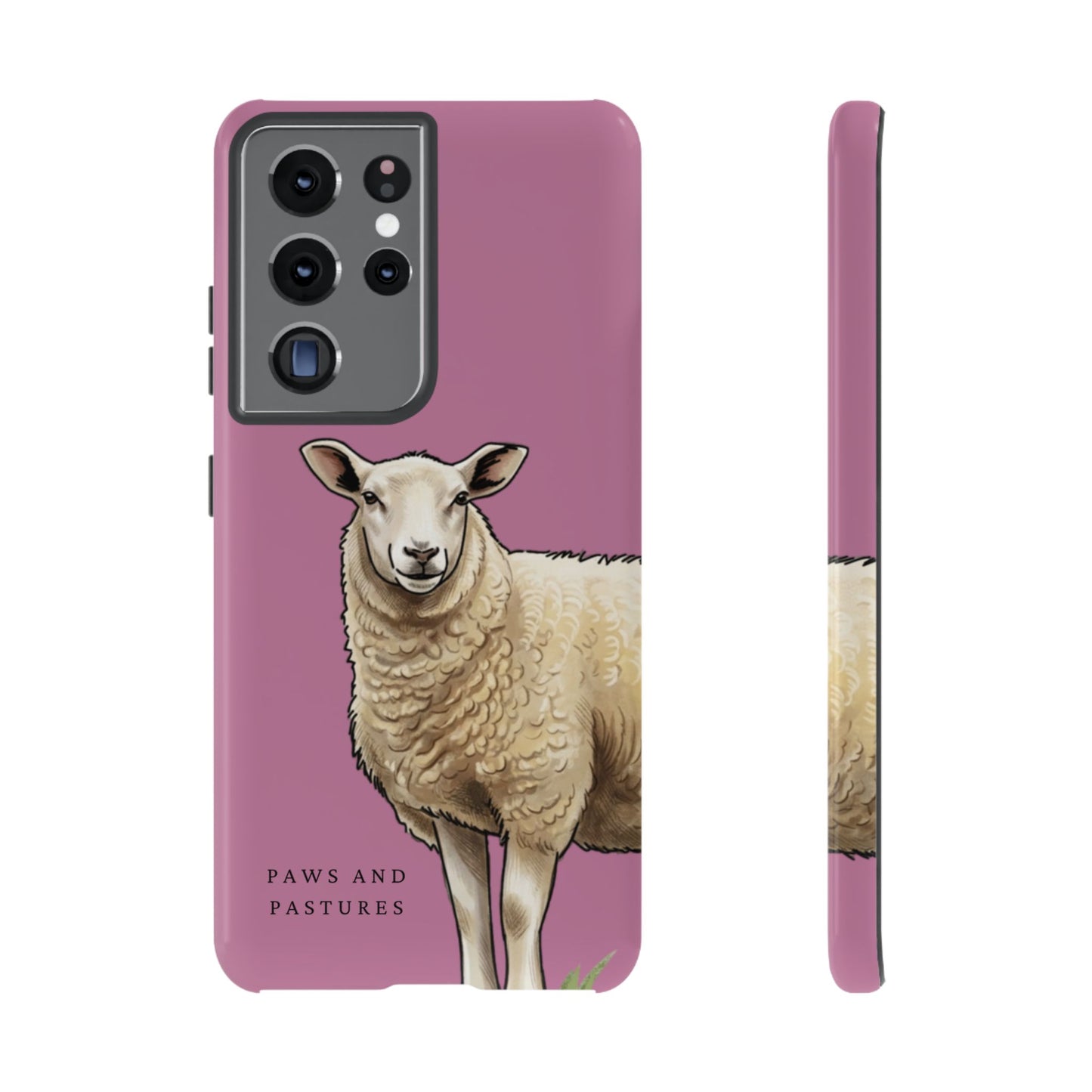 Pink Sheep Illustration Tough Phone Case