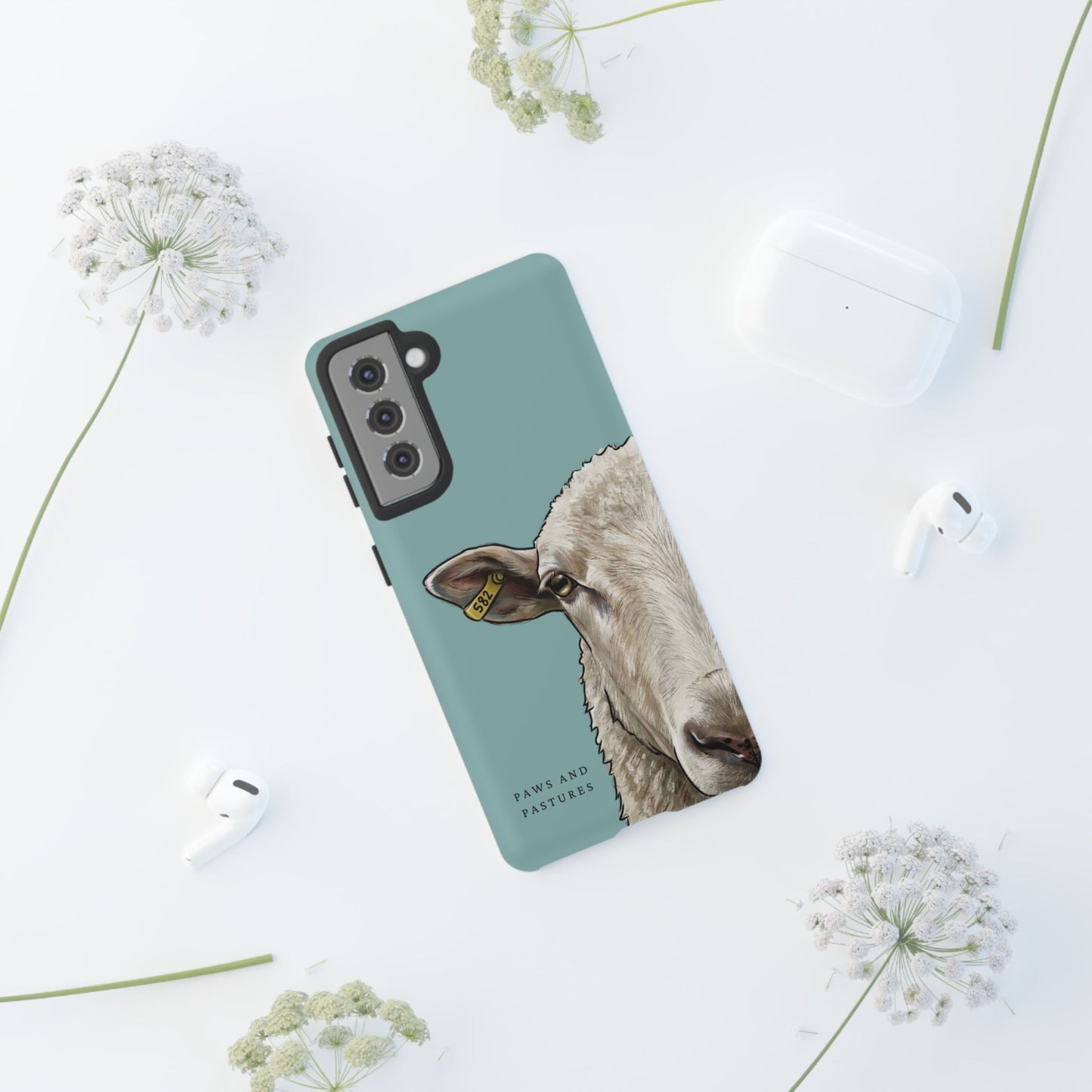 Teal Sheep Phone Case