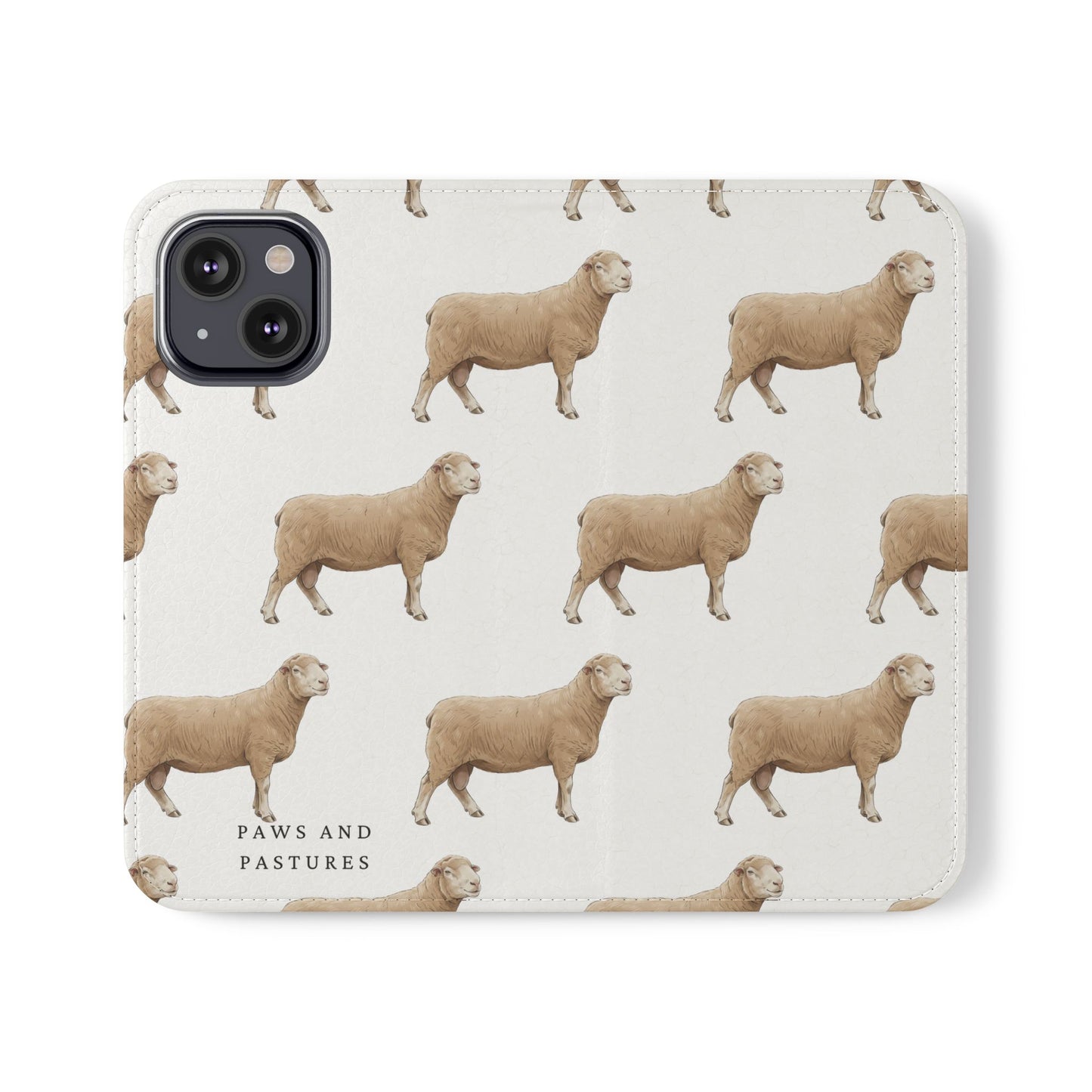 Sheep Pattern iPhone Flip Case